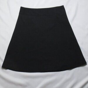 EXPRESS womens SKIRT dark gray A-LINE midi CAREER stretch size 10